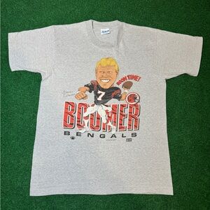 Vintage 80s Boomer Esianson Cincinnati Bengals RARE Caricature Large T Shirt